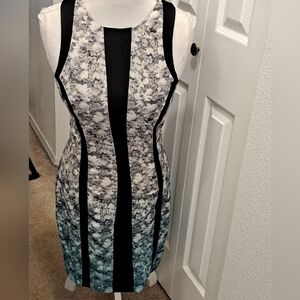 H&M Sleeveless Floral Ombre Midi Dress      Size 10